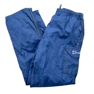 Logo Athletic Men’s Vintage Cargo Track Pants Size Medium Navy Blue 90s